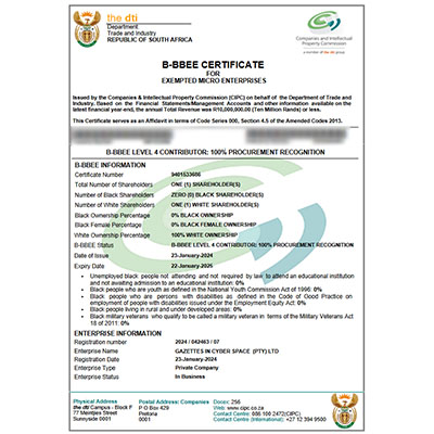 Gazette In Cyber Space Government Gazettes And Provincial Gazettes Of Gazette In Cyber Space Government Gazettes And Provincial Gazettes Of